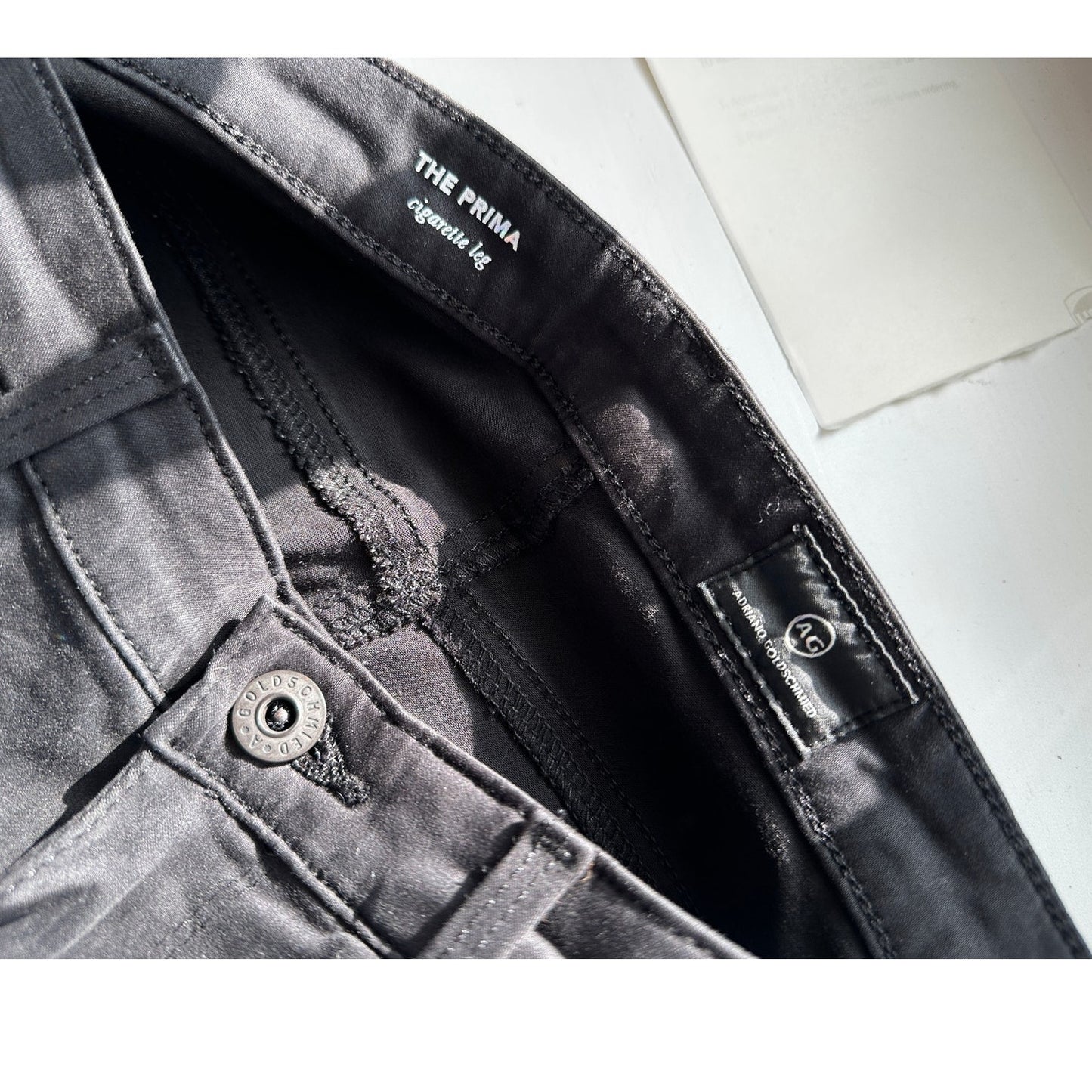 AG Adriano Goldschmied The Prima Black Cigarette Jeans Women 29