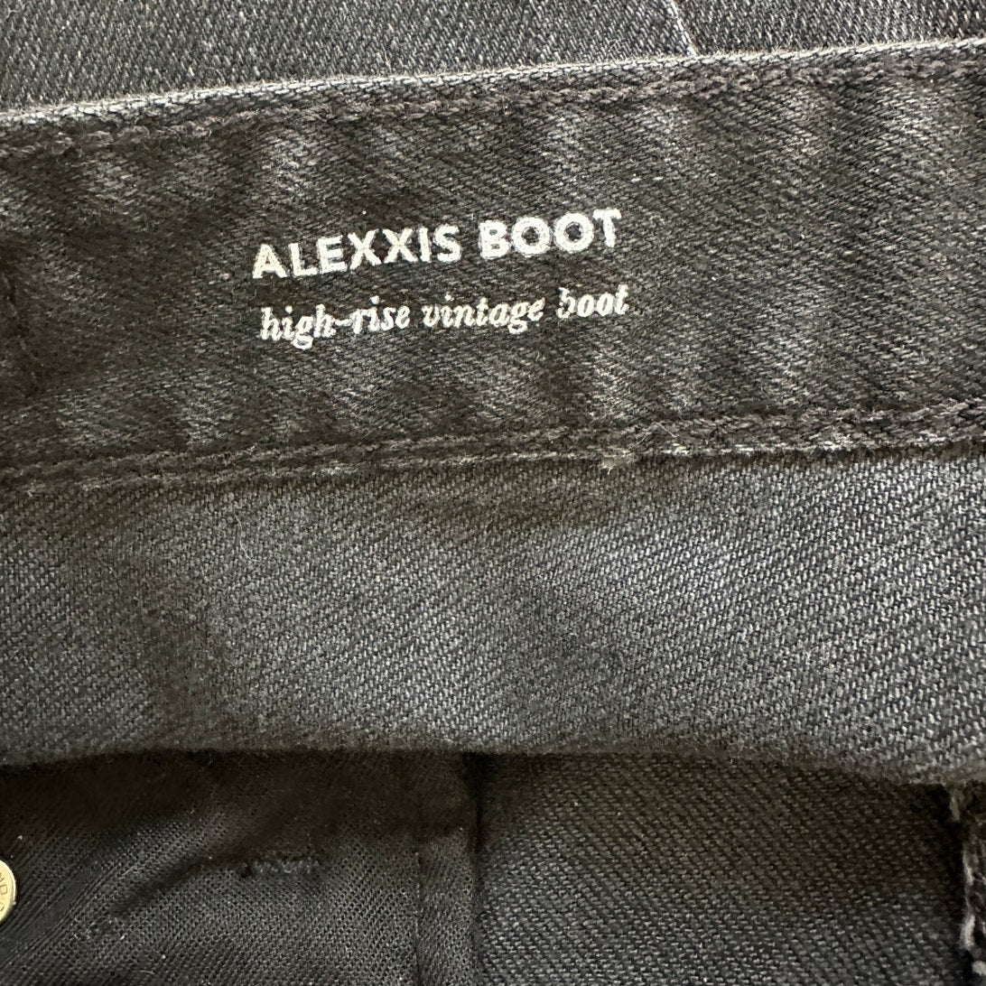 AG Black Alexxis Boot High Rise Vintage Boot Jeans Raw Hem 31