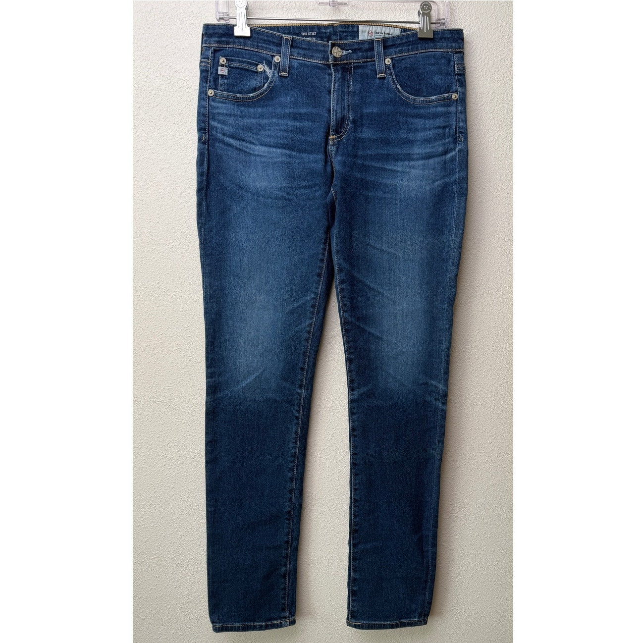 AG Women's 30R Blue The Stilt Cigarette Jeans