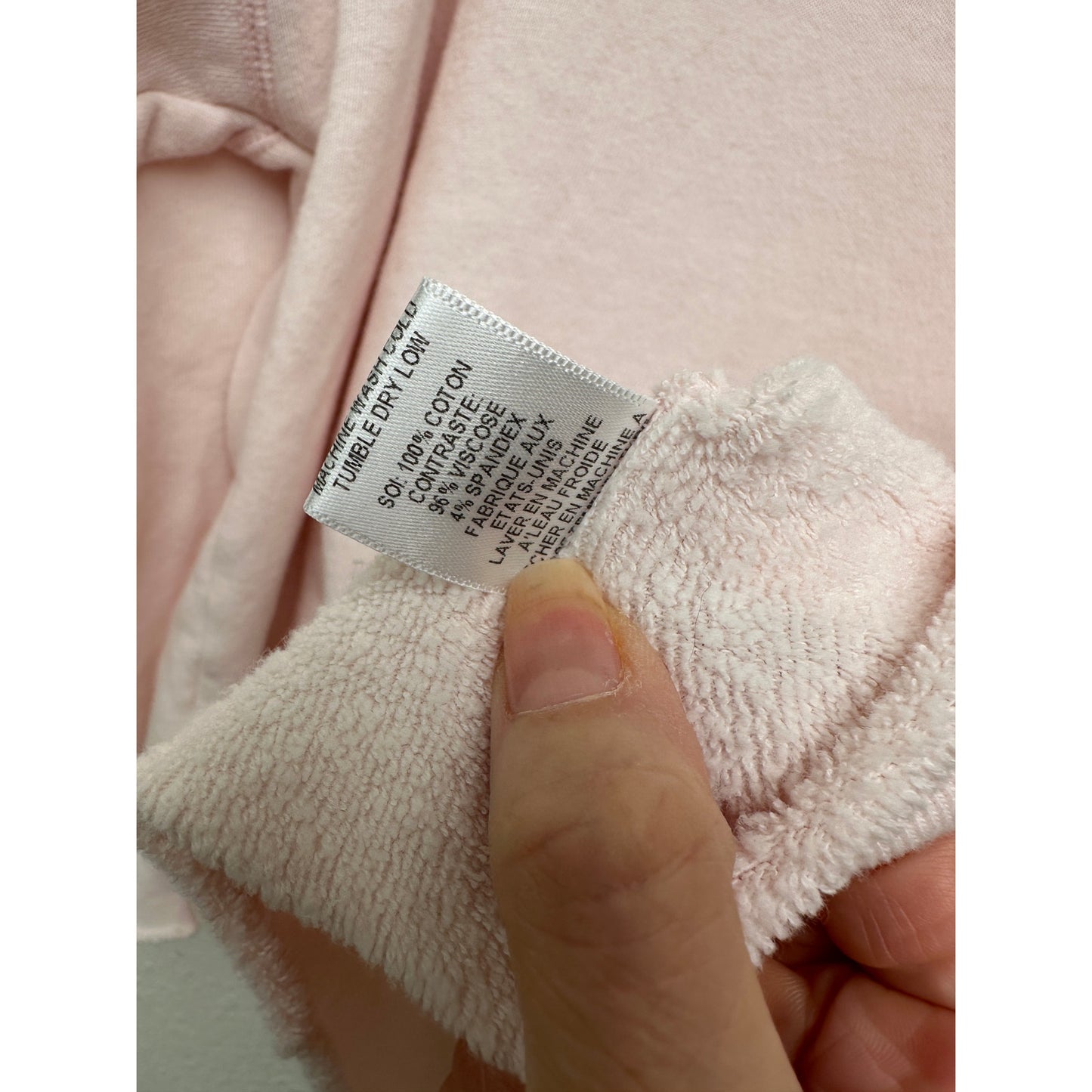 Sablyn Cropped Sweatshirt Light Pink Women’s US M Raw Hem