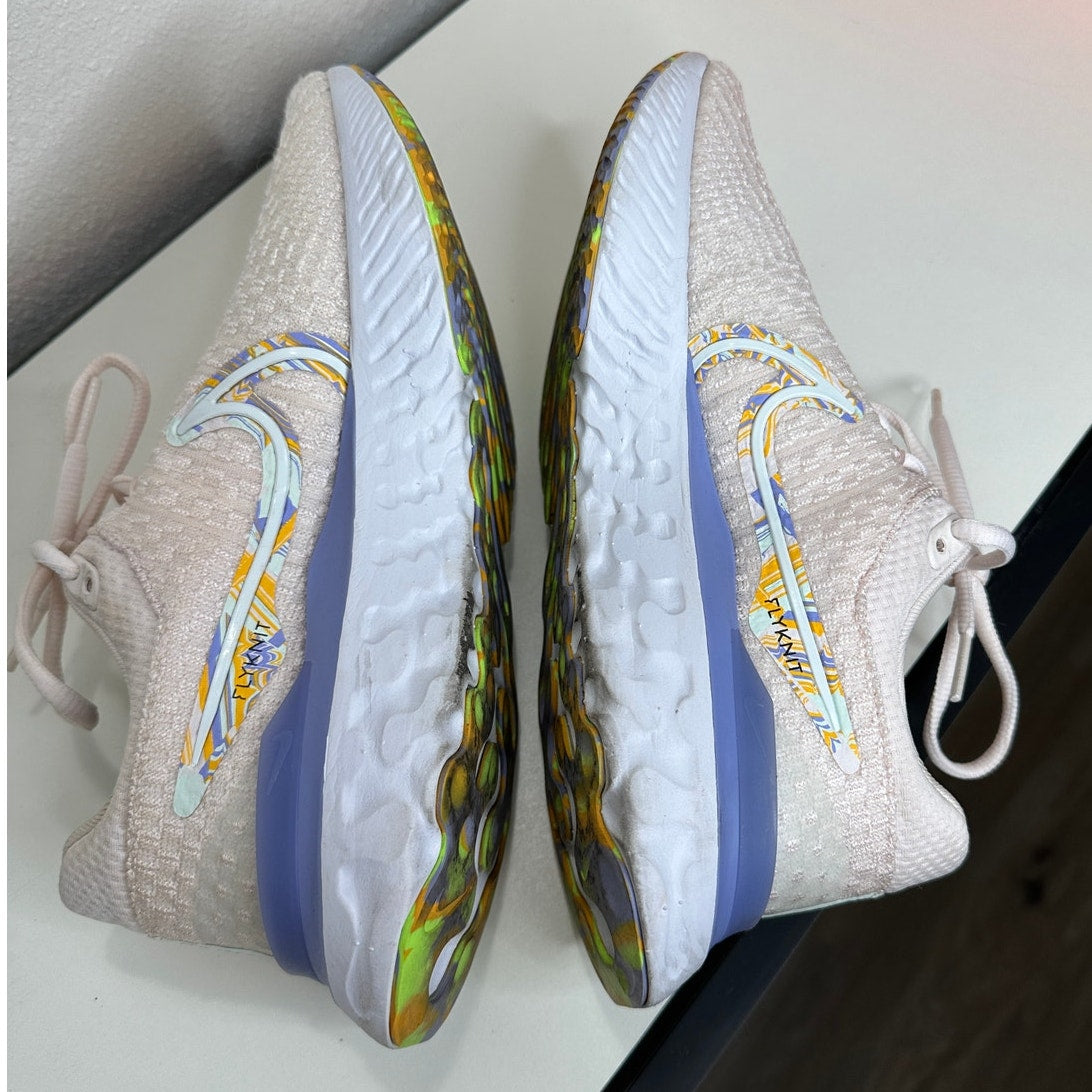 Nike Pale Pink React Infinity Run Flyknit 3 Premium Road Running Shoe 8