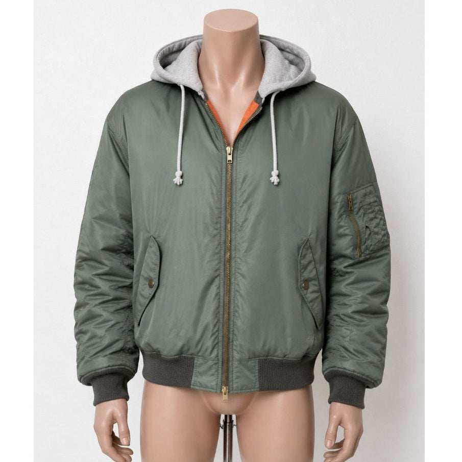 Vetements x Alpha Mens M Green Hooded MA1 Bomber