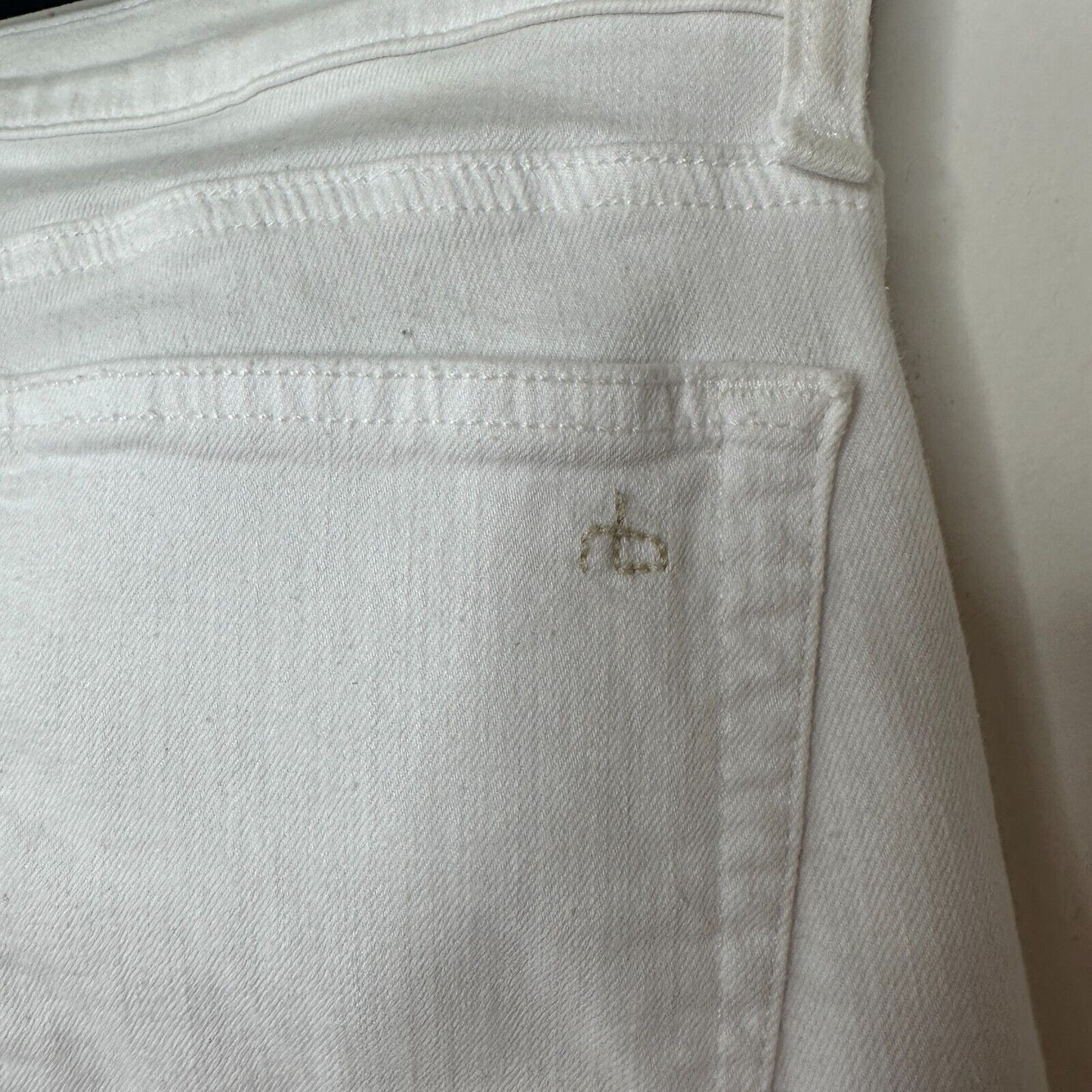 rag & bone White Brigade DRE Distressed Skinny Jean 5 Pocket Stretch Denim 28