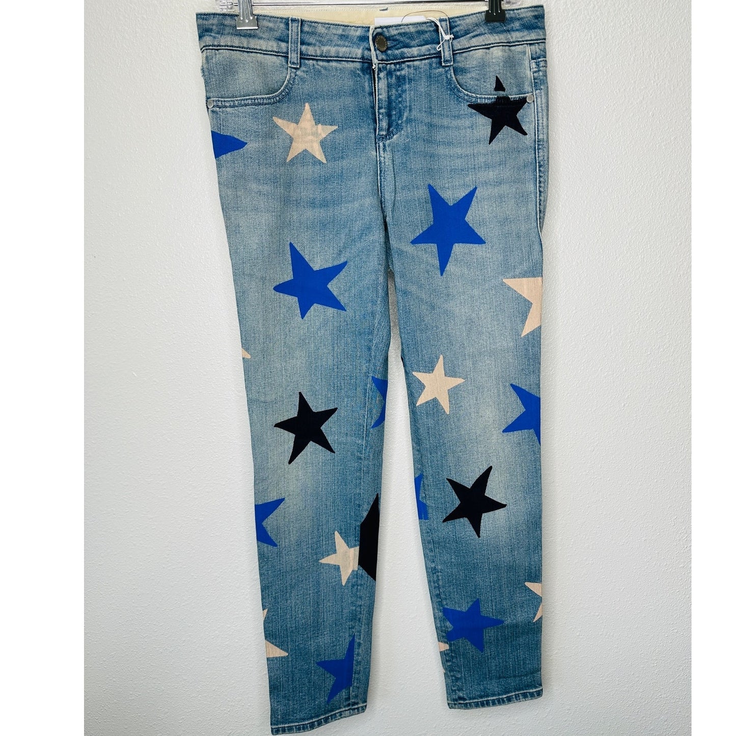 NWT Stella McCartney Blue Star Low Rise Skinny Boyfriend Jeans 29