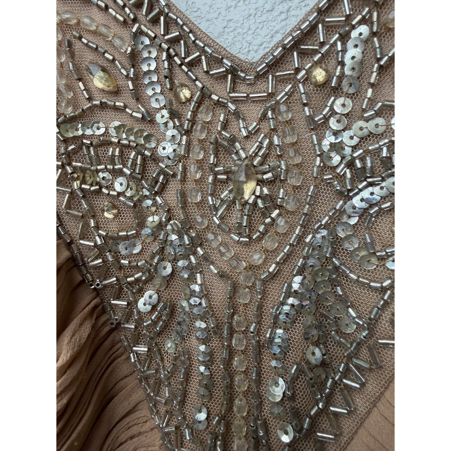 Sue Wong Beaded Sequin V-Neck Floral Dress 16