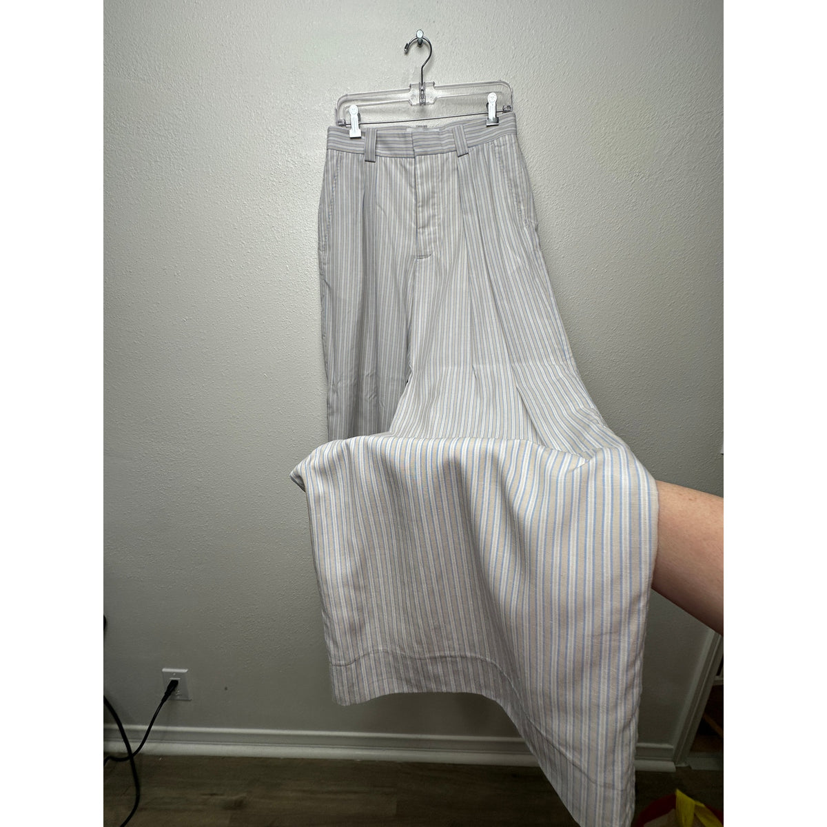 NWT King & Tuckfield Horizon Stripe Wide Leg Trouser US 30