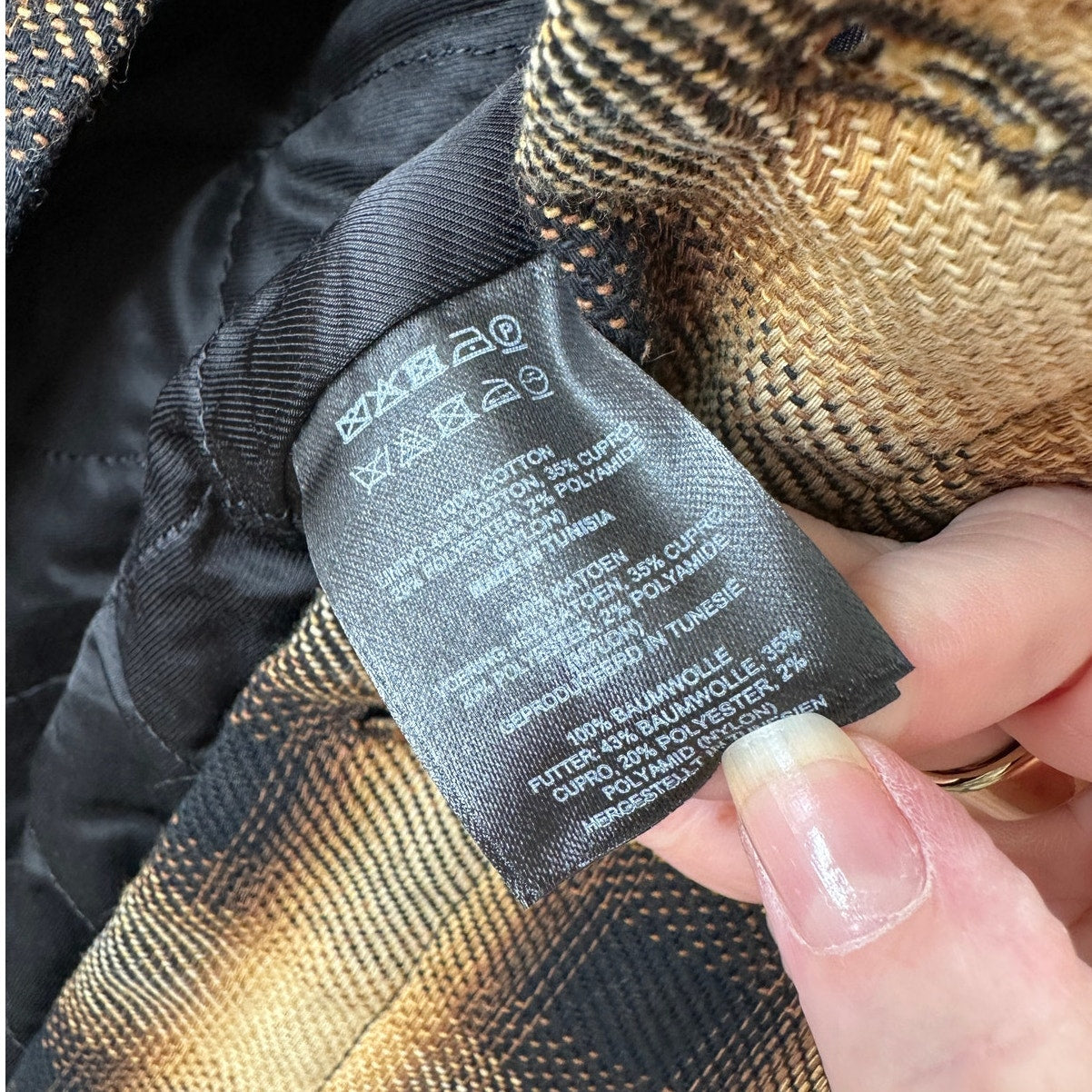 Dries Van Noten Butter Yellow Brown & Black Plaid Flannel Overshirt L