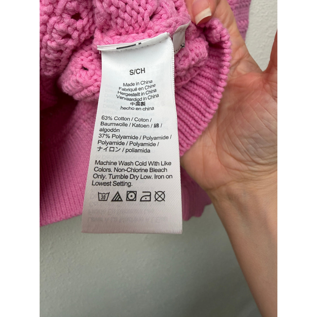J.Crew Pink Pointelle Open Knit Sweater Women S