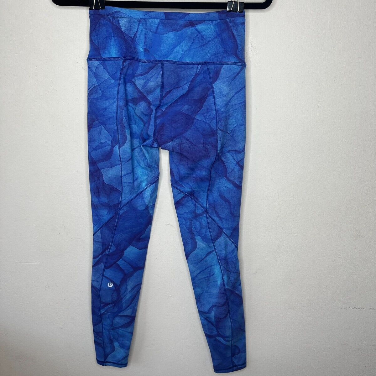 Lululemon Blue Run It Out High Waist Full Length Midnight Tulle Yoga Zip Pant S