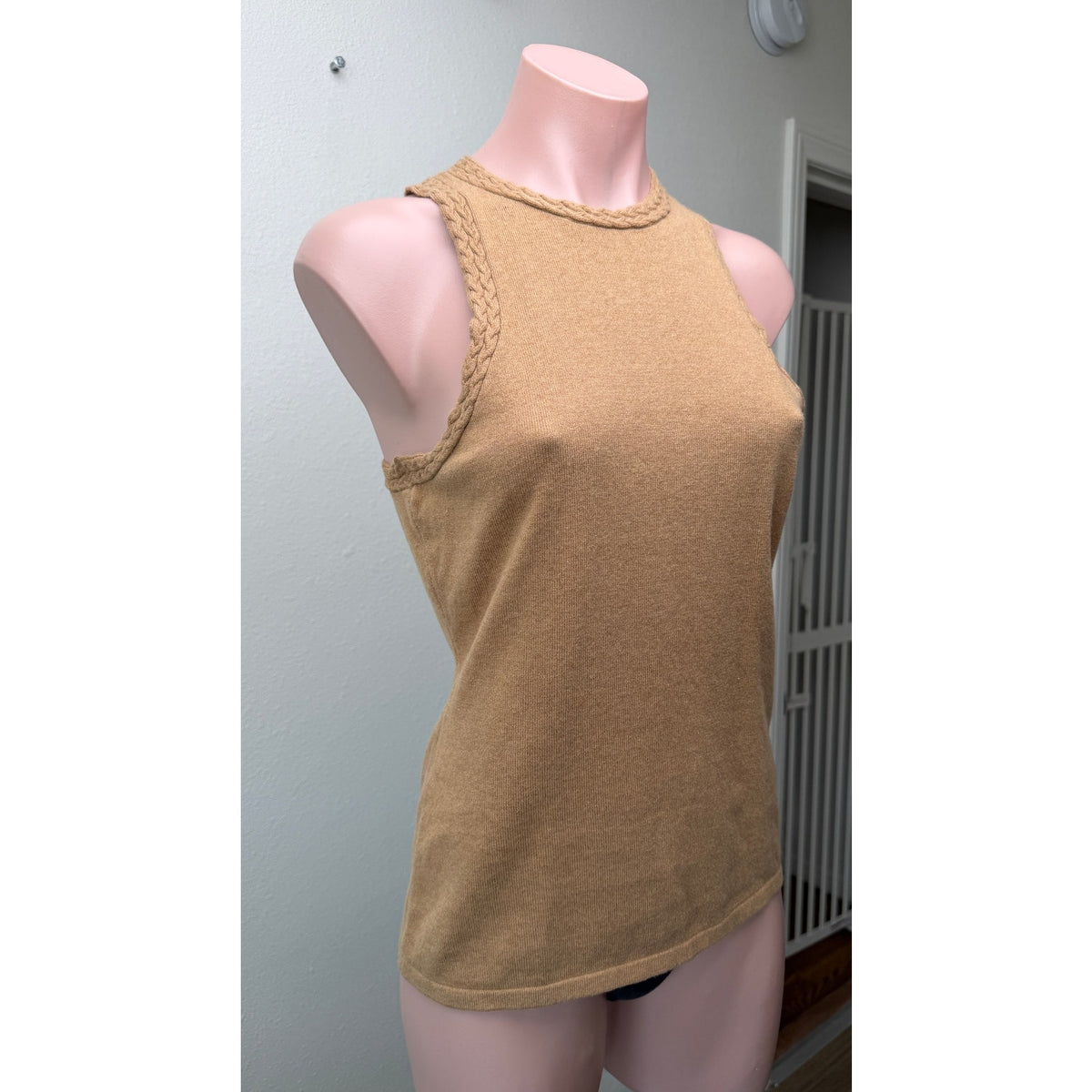NWT Joslin Isabel Tobacco Cotton Cashmere Knit Tank Women M