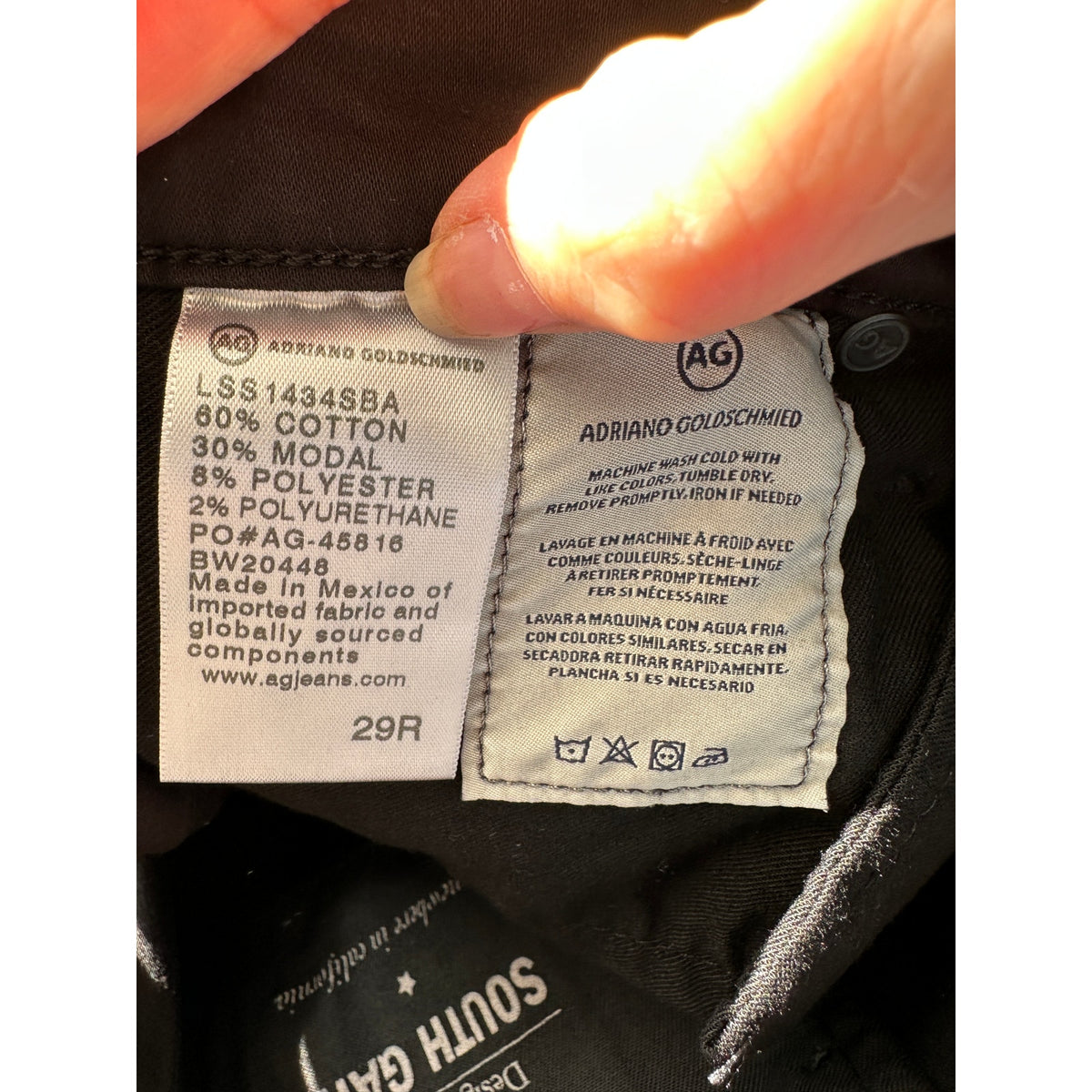 AG Adriano Goldschmied The Prima Black Cigarette Jeans Women 29