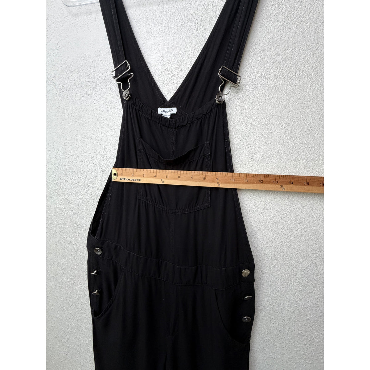 Splendid Black Tapered Bib Overalls Women S