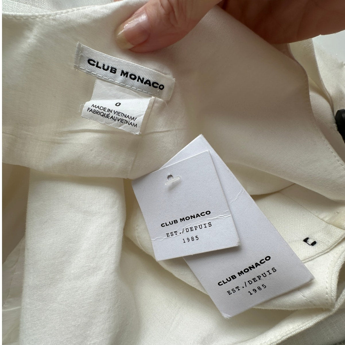 NWT Club Monaco Creme Emberlynn Linen Blend Jumpsuit 0