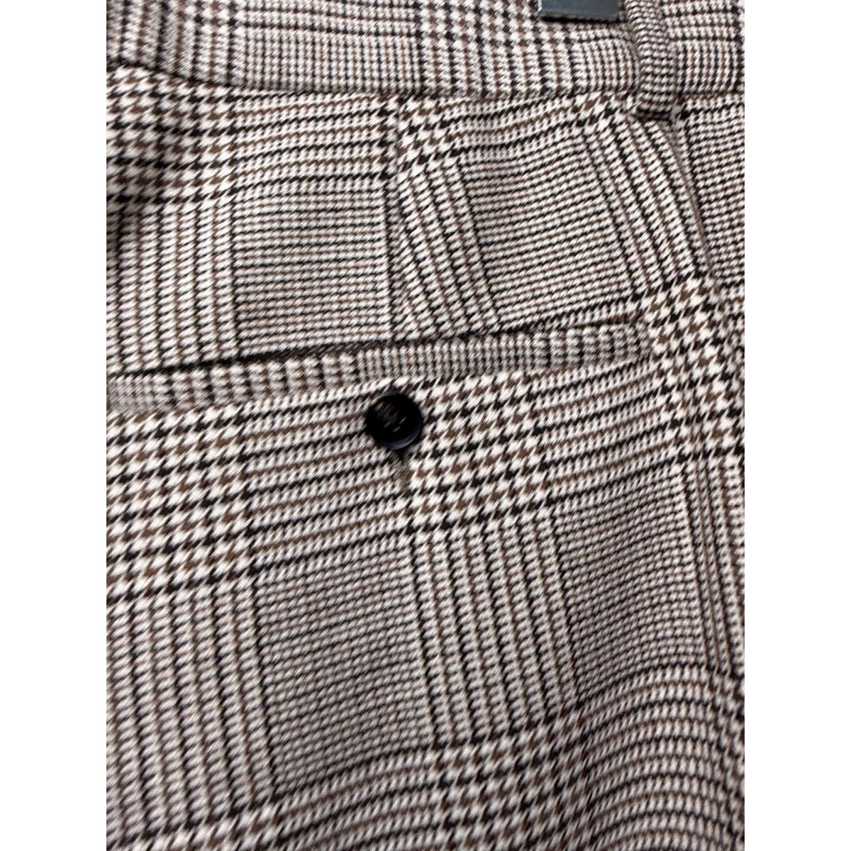 OTD On This Day Beige Brown Plaid Flare Pants Men 33