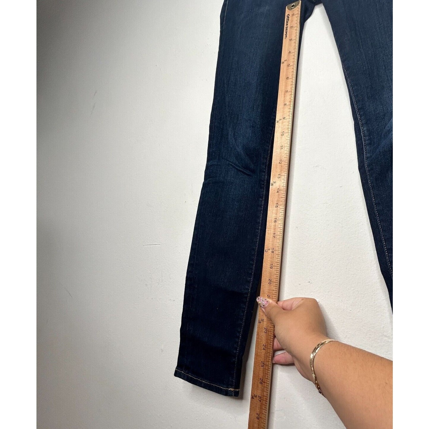 Frame Dark Blue Wash Le Skinny de Jeanne Queensway Denim Stretch Skinny Jean 26