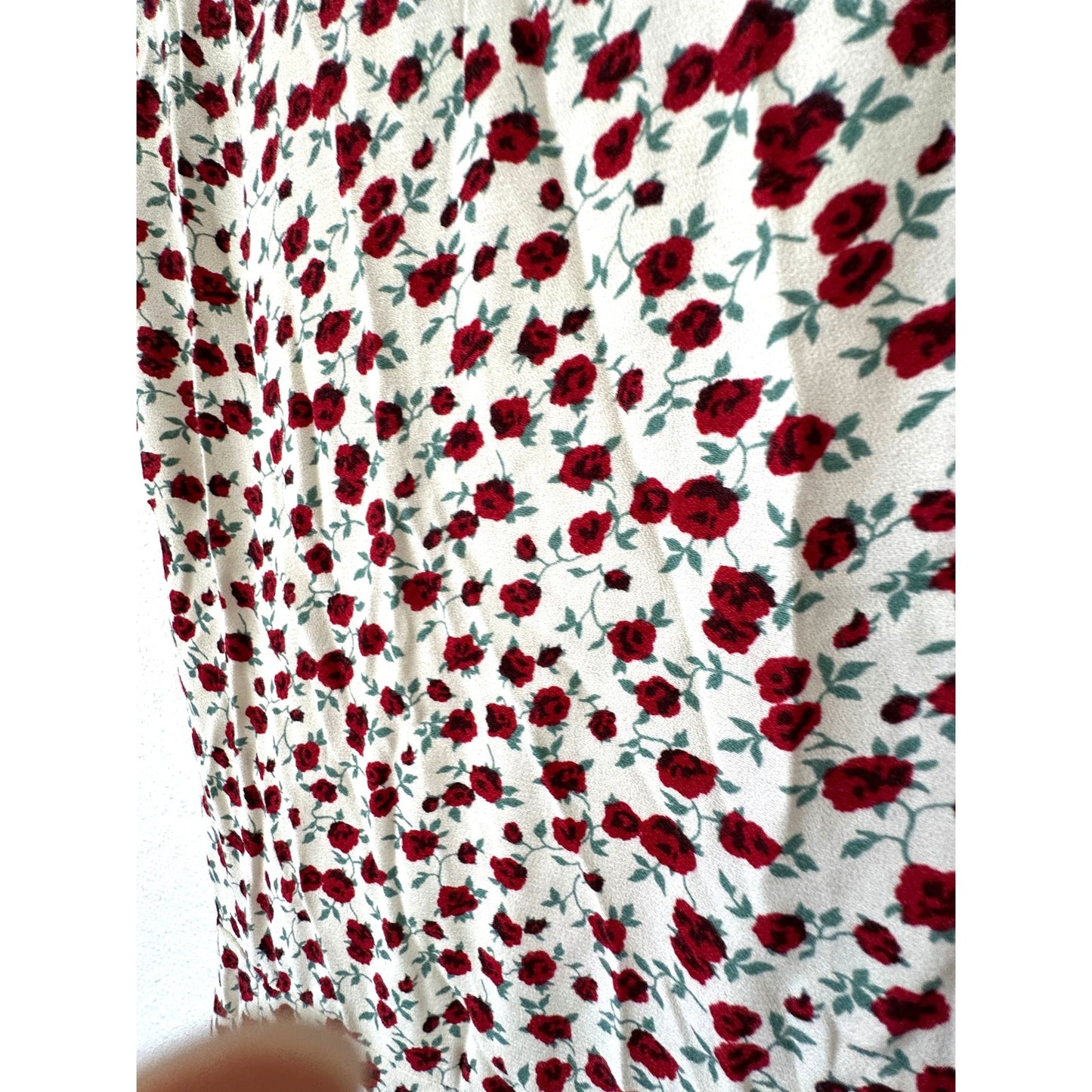 Reformation Ivory Floral Print Round Neck Cap Sleeve Open Back Maxi Dress 0