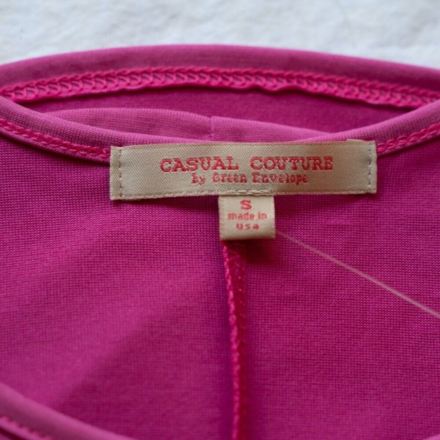 NWT Neiman Marcus Pink Fuchsia Cold Shoulder Scoop Neck Top Casual
