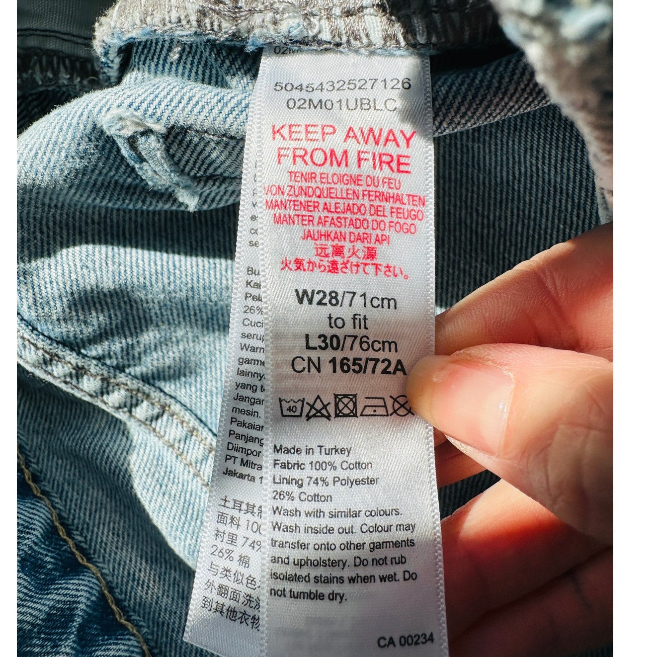 Topshop High-Waist Mom Jeans Blue Women’s W28 L30 Distressed Ripped
