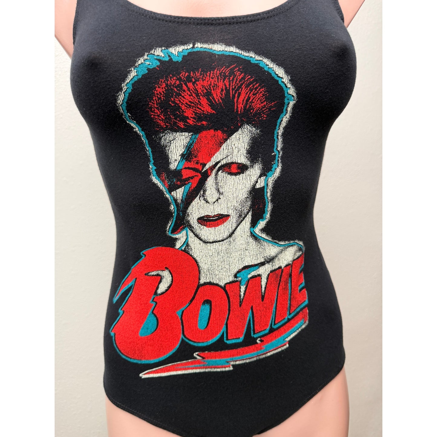 MadeWorn David Bowie Ziggy Stardust Graphic Bodysuit Black Size M
