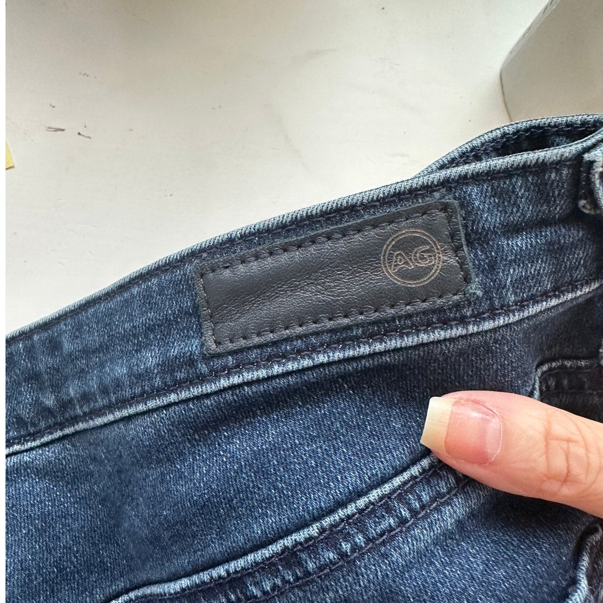 AG Dark Wash The Harper Essential Straight Raw Hem Jeans 29