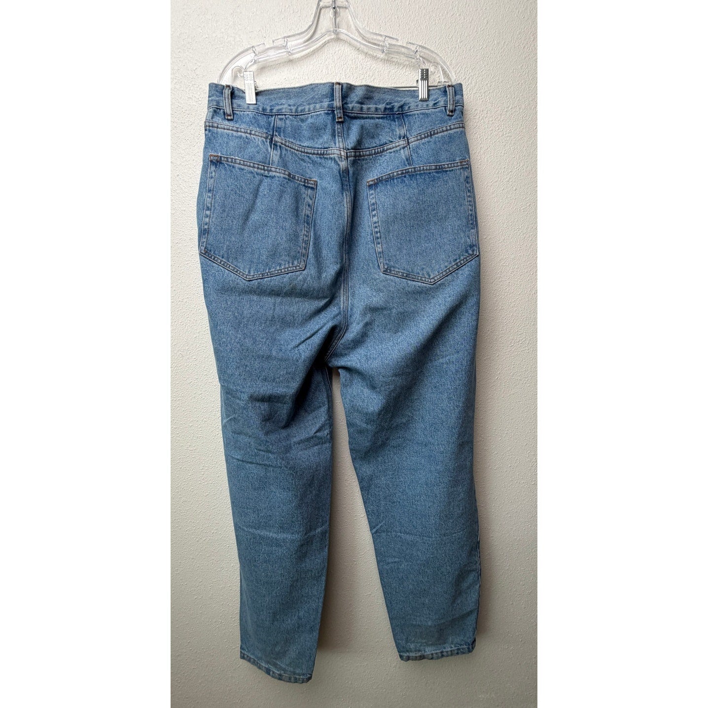 Hed Mayner Men's L Light Blue Pleated Denim Jeans