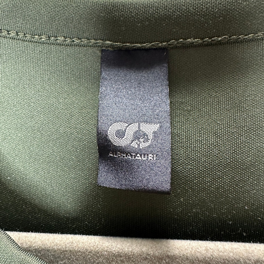 Alphatauri Olive Green Round Neck Long Sleeve Sweatshirt S