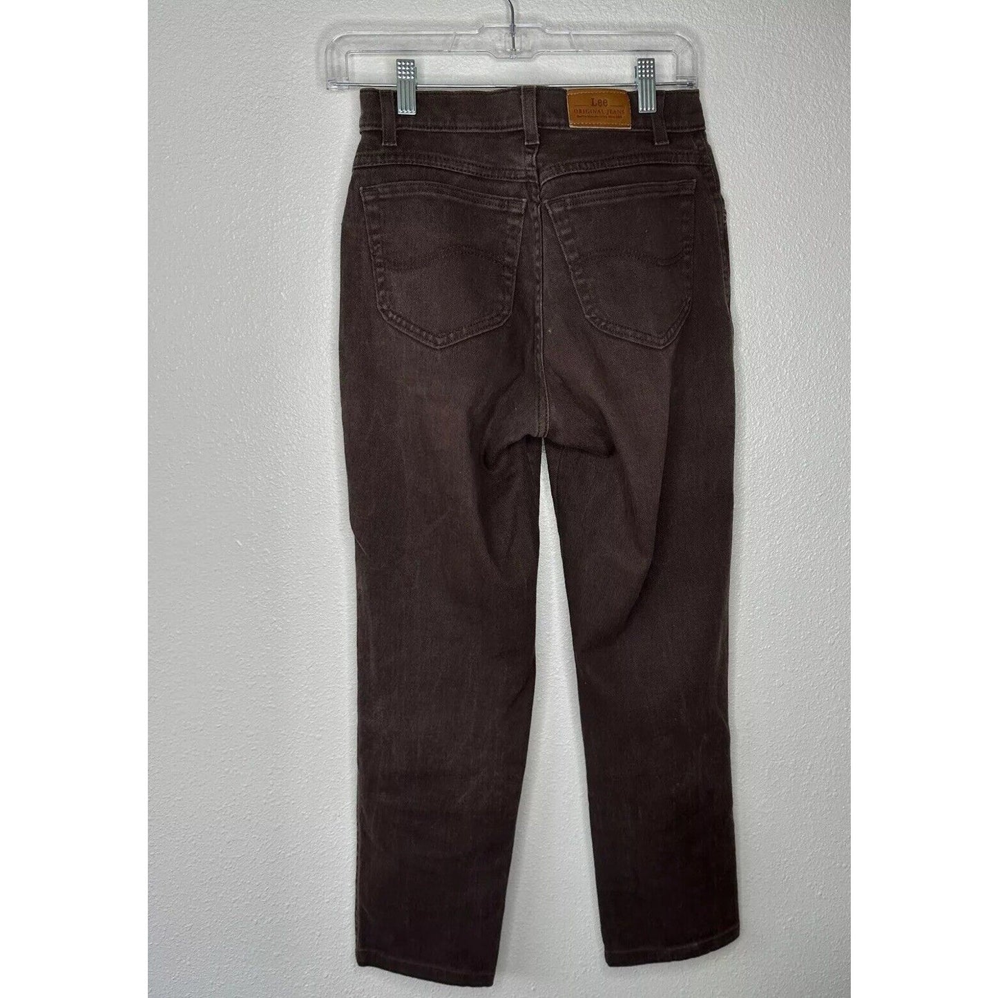 Lee Original Jeans Brown Denim Mid Rise 5-Pocket Slim Jeans 4