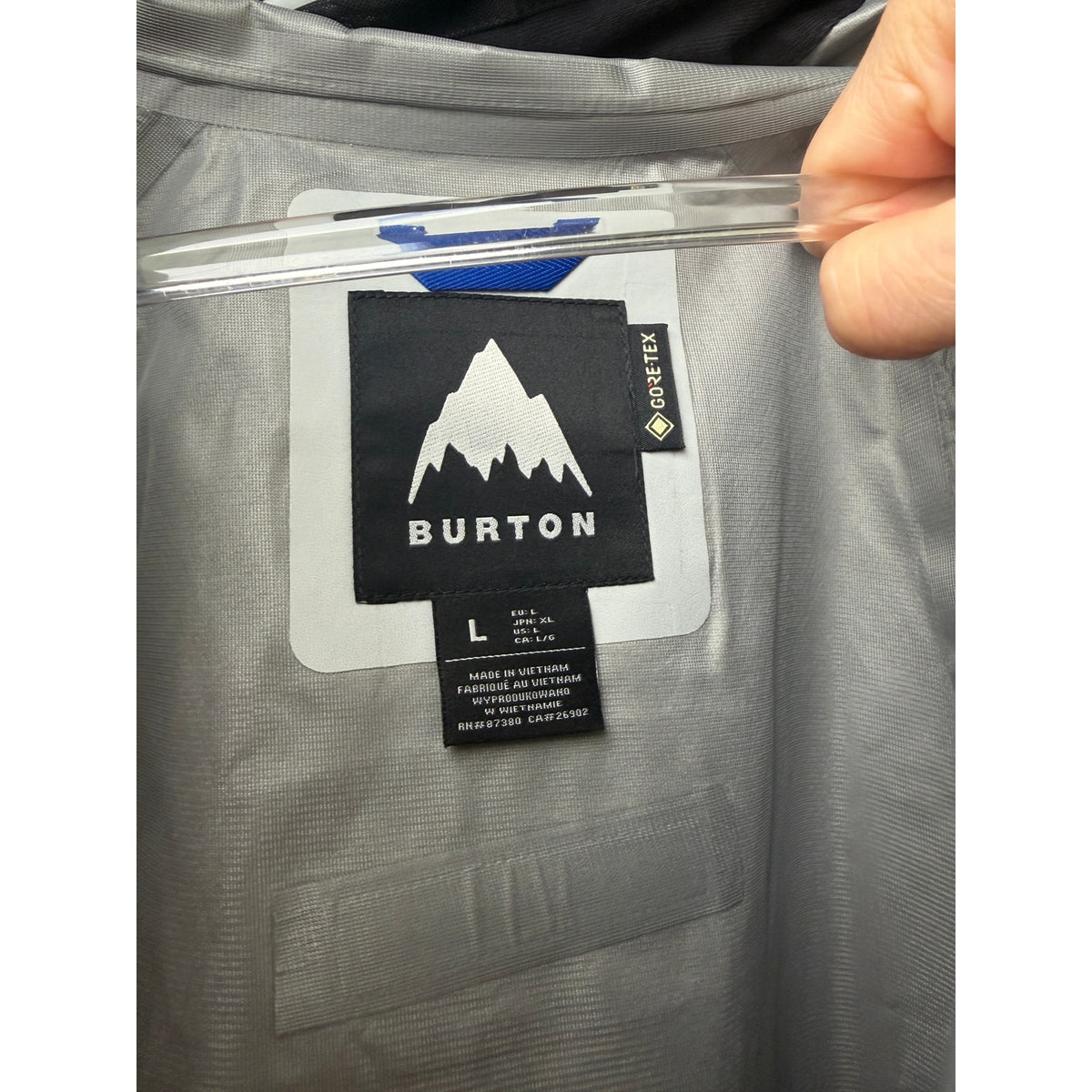 NWT Burton Carbonate Gray Cloud GORE-TEX 3L Size L Snowboard Jacket