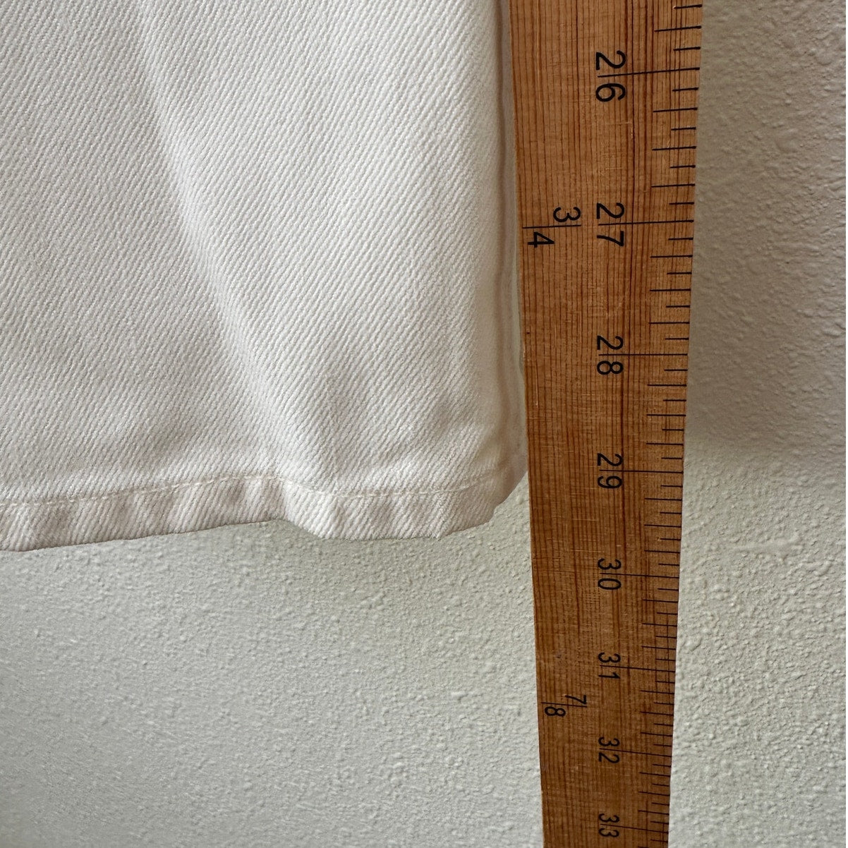 NWT Goldsign The A Jean Ivory Straight Leg Jeans US 32