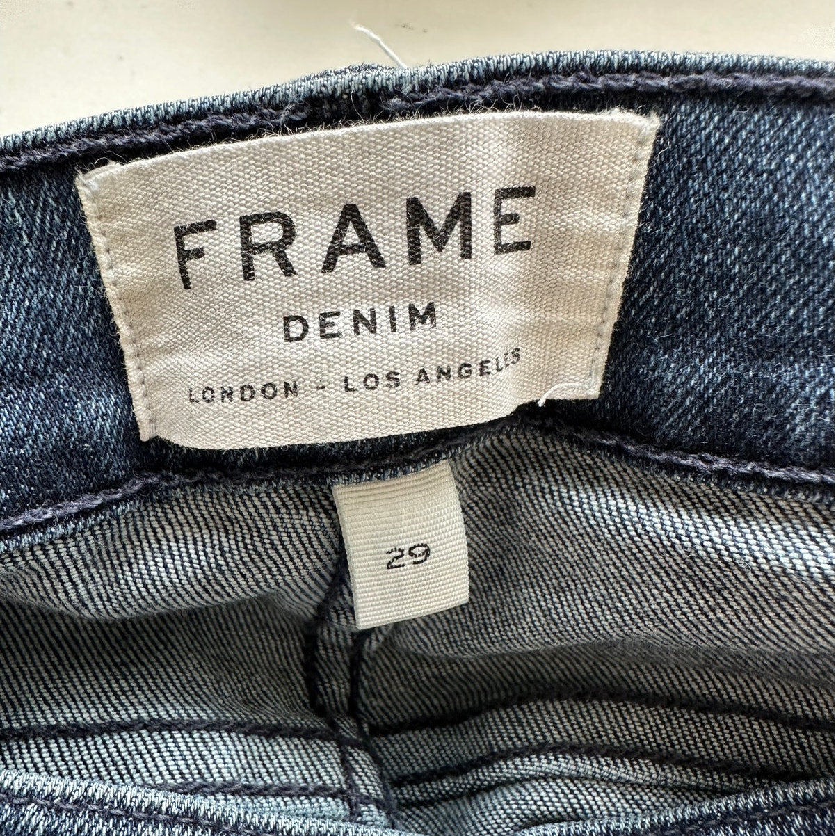 Frame Magellan Medium Wash Distressed Le High Skinny Denim Jeans 29