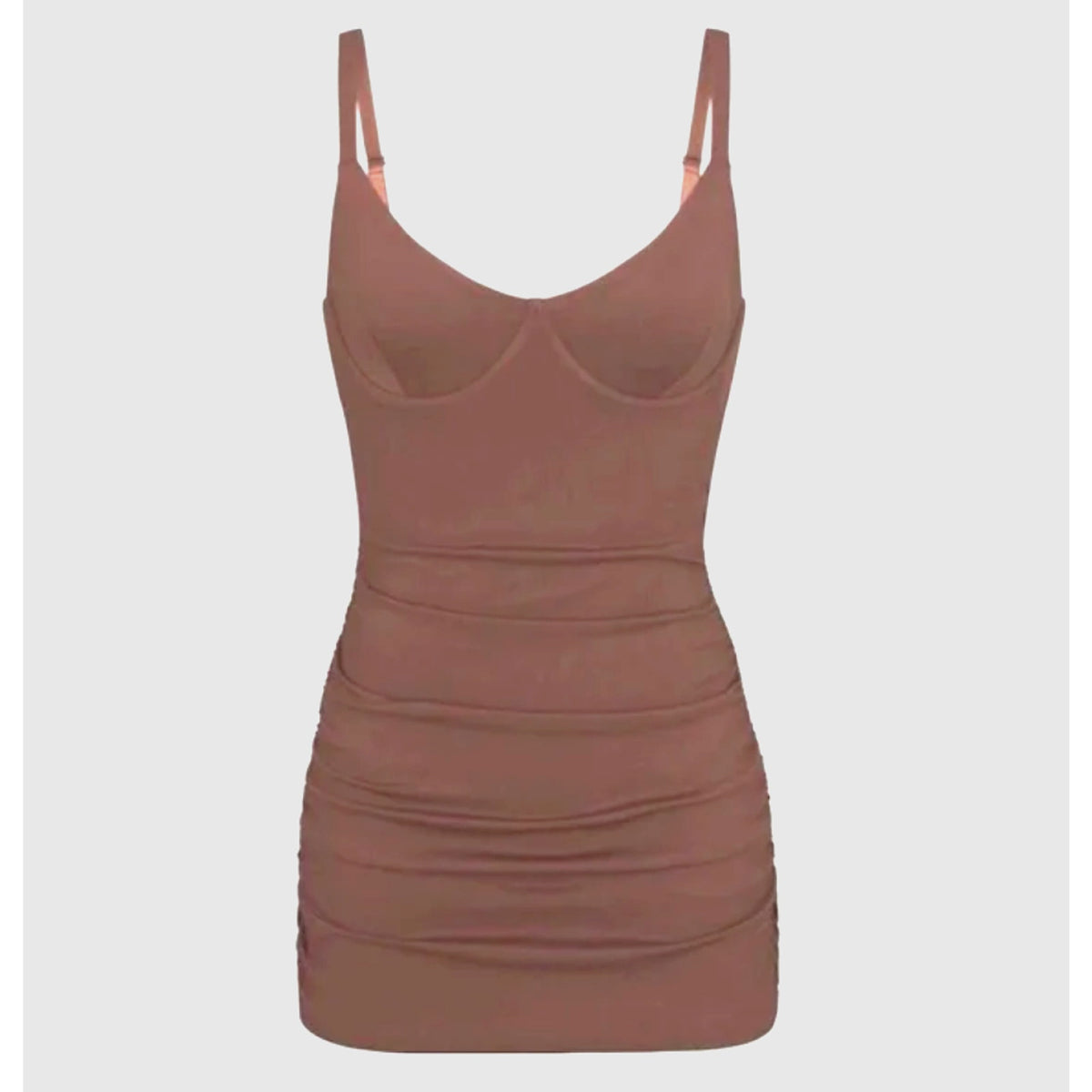 NWT Skims Sienna Tan Sculpting Ruched One Piece Bathing suit Swim Dress Small