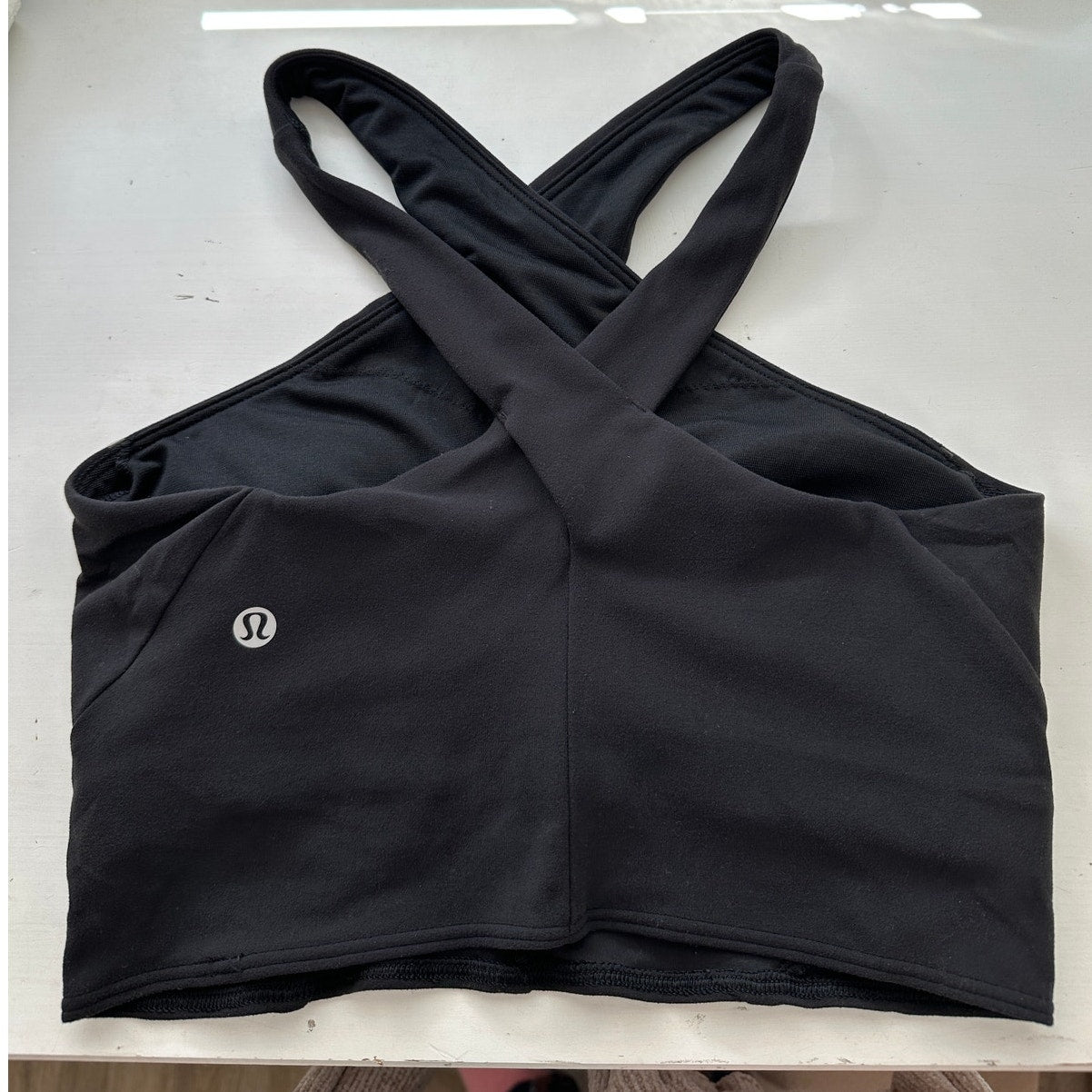 Lululemon Nulu Wrap Front Longline Bra Black Light Support 6