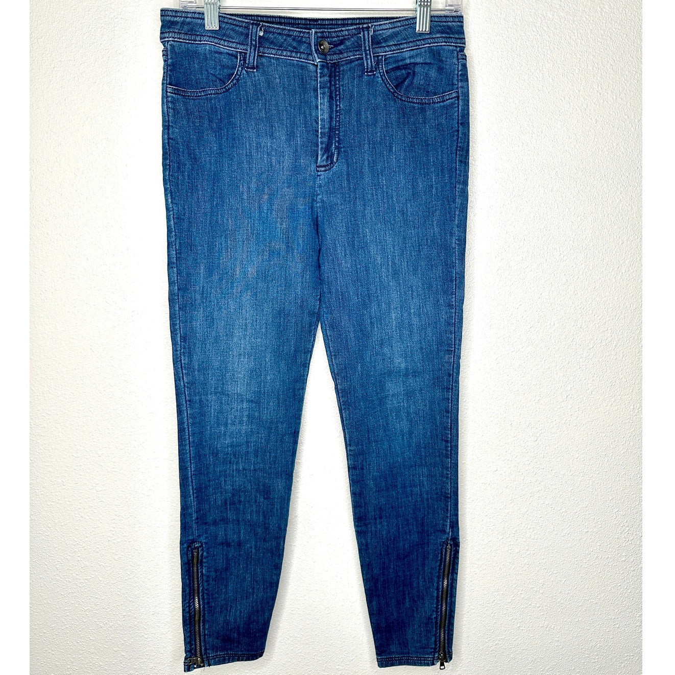 Splendid Medium Wash High Waist Ankle Zip Stretch Skinny Jeans 29