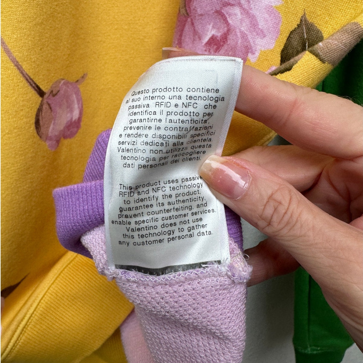 Valentino multicolor floral graphic hoodie Men’s US XL cotton-blend