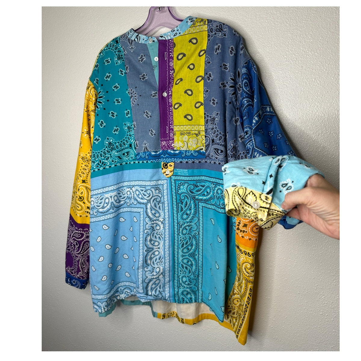 Children of the Discordance Multicolor Bandana Patch Long Sleeve Shirt 3