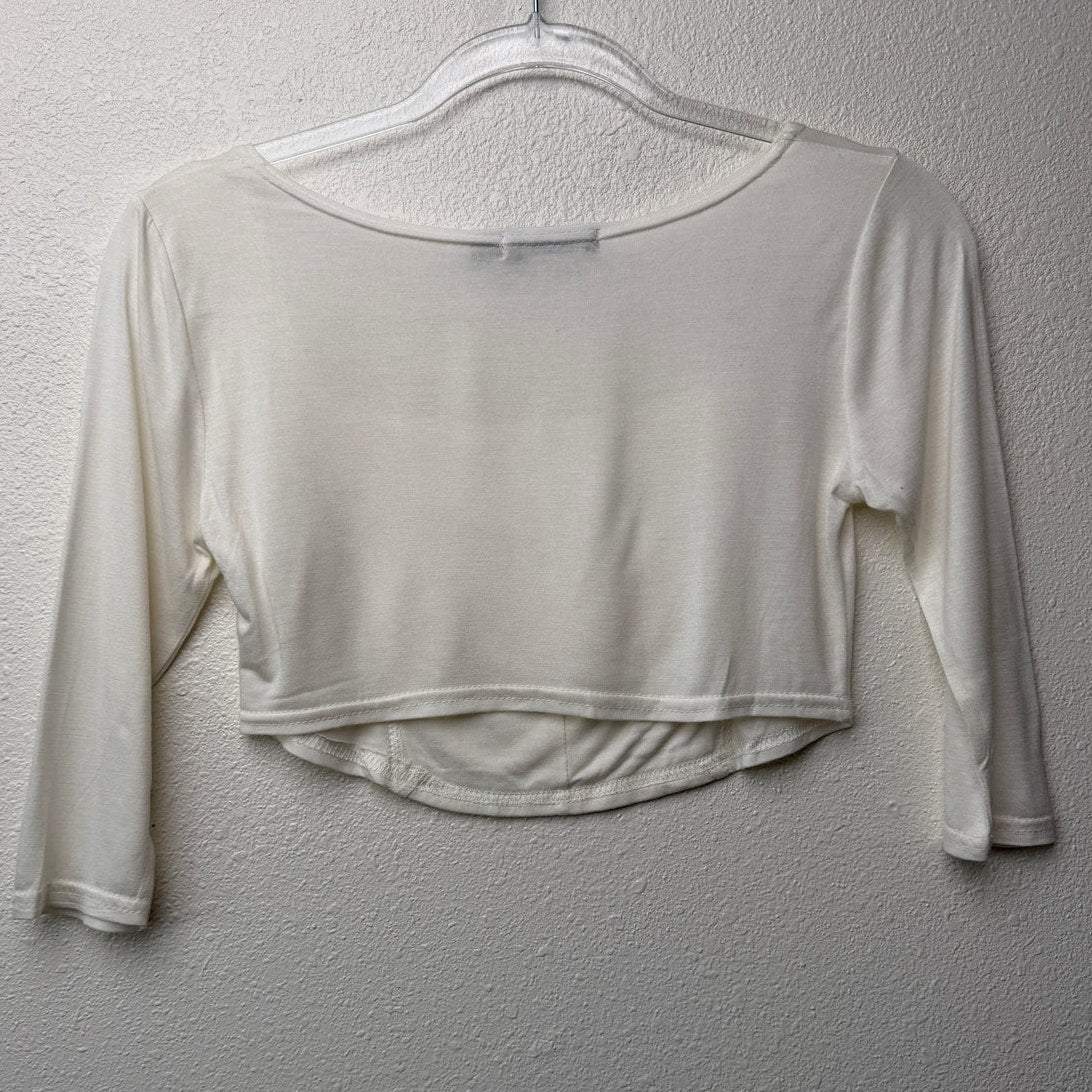 Nasty Gal Cream Square Neck Crop Top Womens US 4