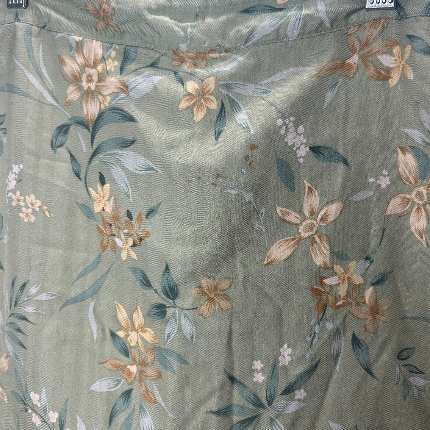 EP Pro 100% Silk Green Yellow & Cream Floral Golf Mini Skirt Skort 4