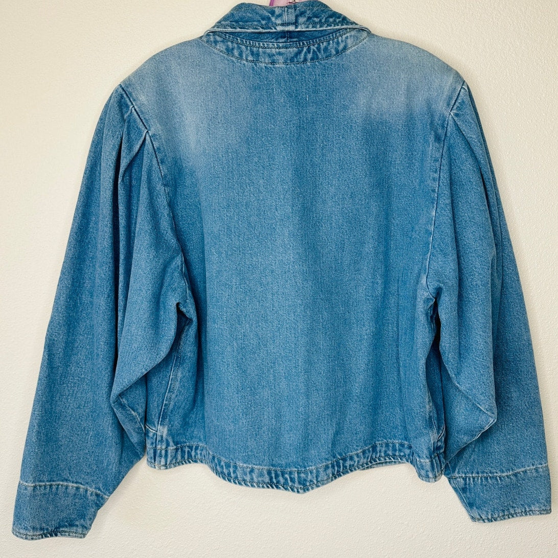 NWT Isabel Marant Medium Wash Pauline Snap Front Denim Jean Jacket 40 / L