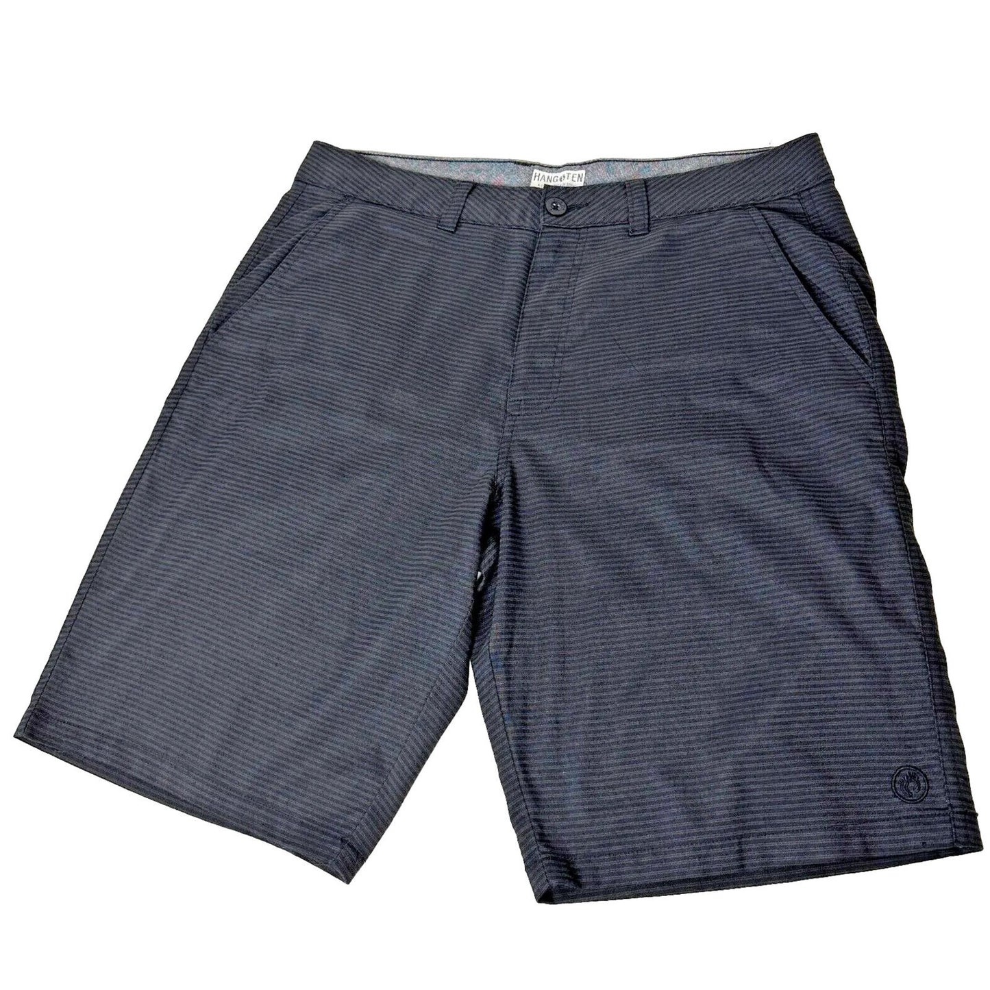 Hang 10 Black-Gray Daybreak Hybrid 21" Everyday Short Back Pocket Stretch 34