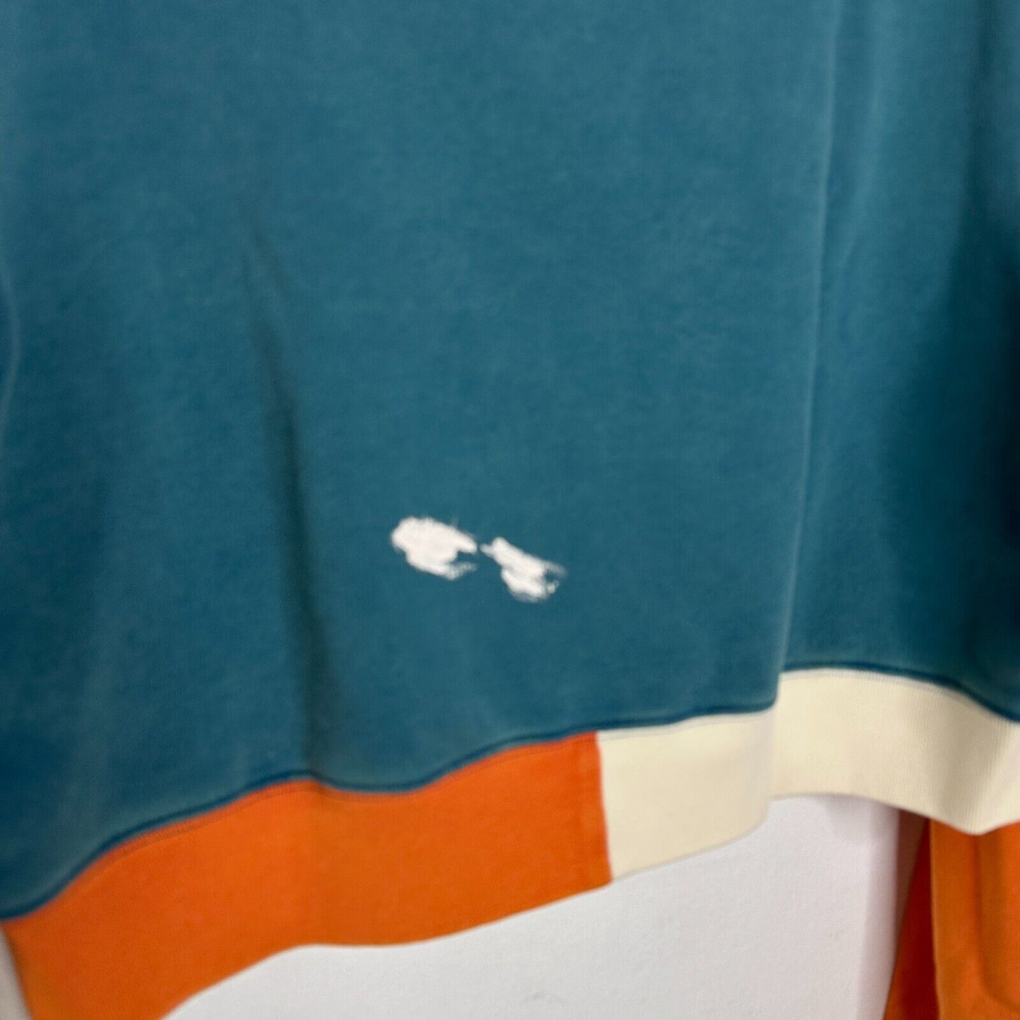Gallery Dept. x Lanvin Orange Cream & Teal Long Sleeve Logo Art Sweatshirt S
