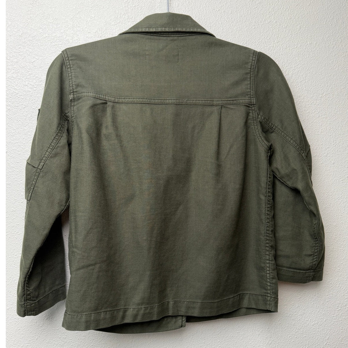 The Great Olive Green Cropped Utility Jacket Oversized US 0
