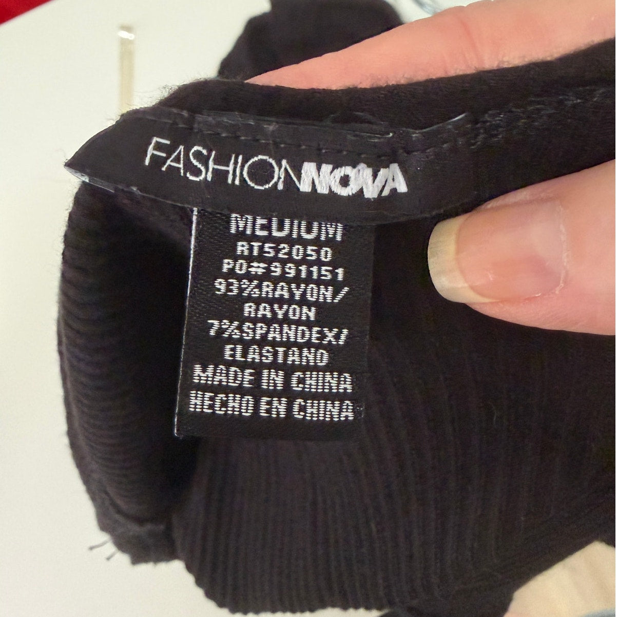 Fashion Nova Black Ribbed Low Back Sleeveless Bodysuit Size M