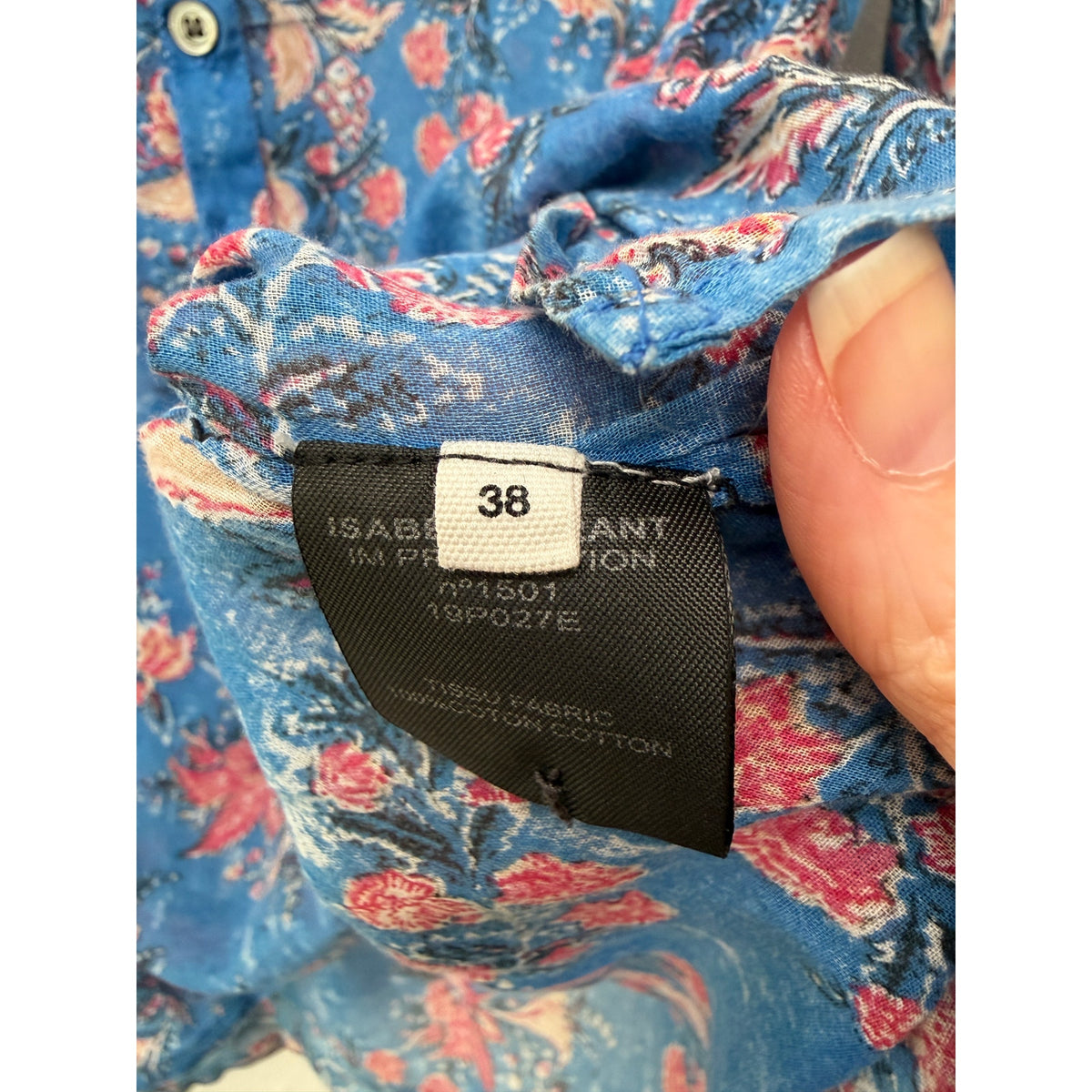 Isabel Marant Etoile Blue Floral Blouse Women FR 38/ US 6