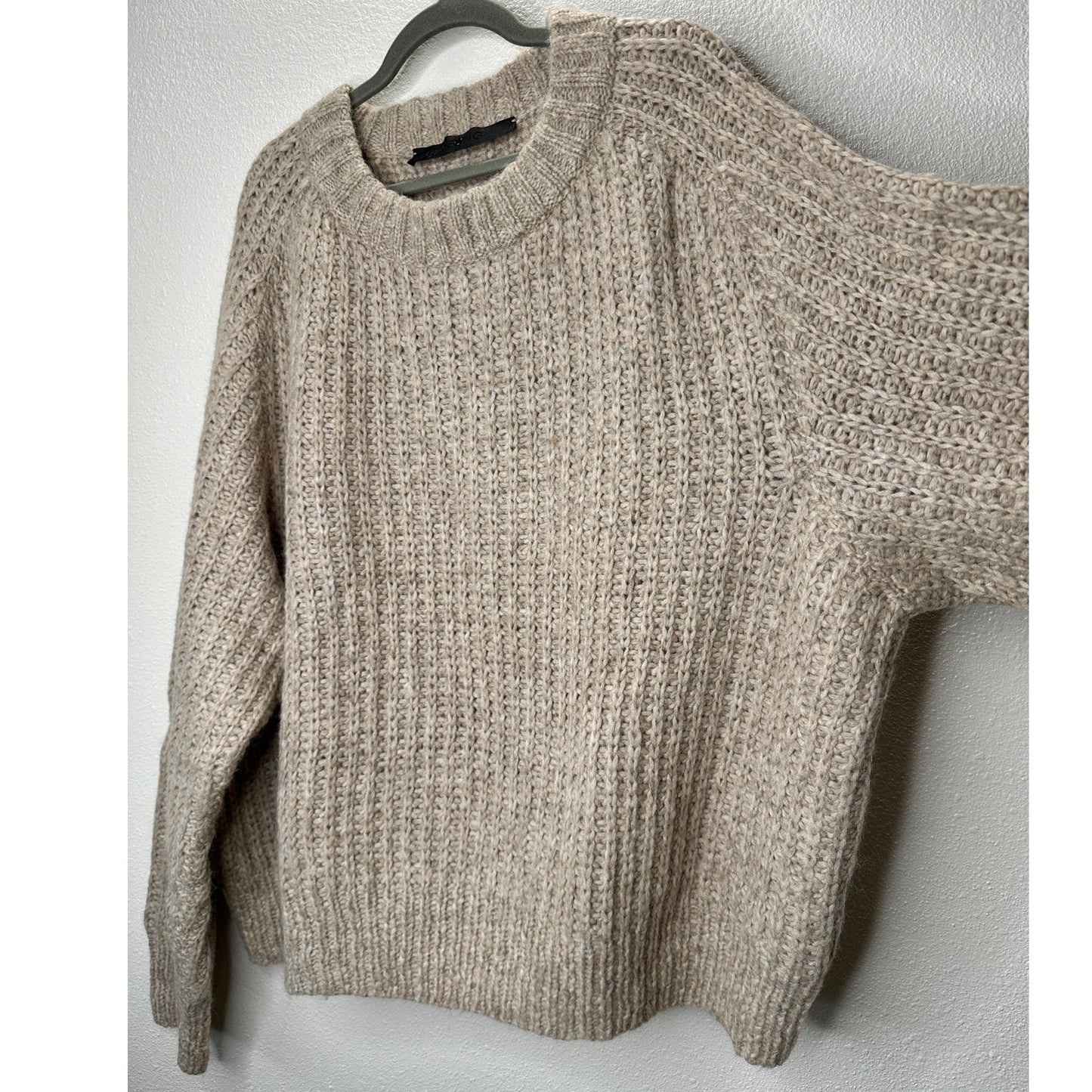 Eugene Ong Hand Knit Beige Chunky Knit Long Sleeve Sweater L