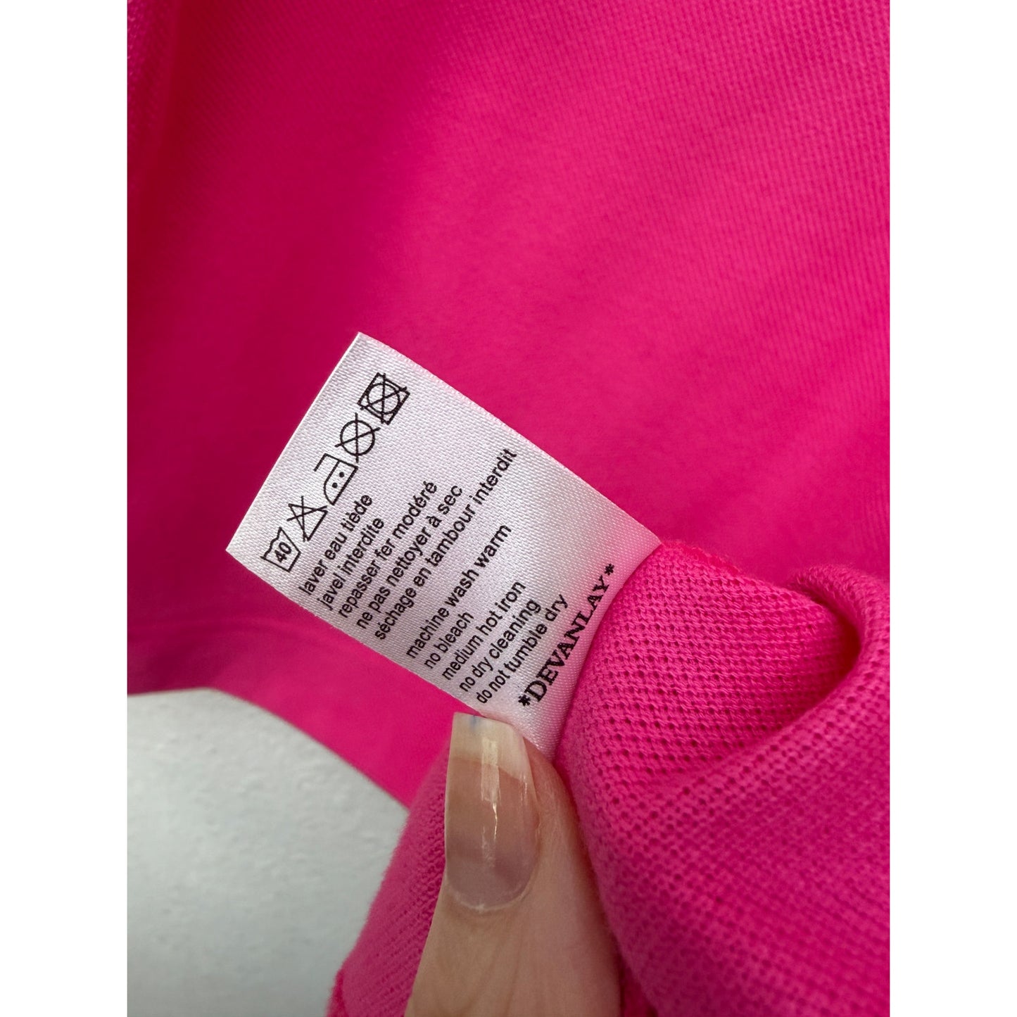 Lacoste Pink Womens Polo Shirt US L Logo Cotton