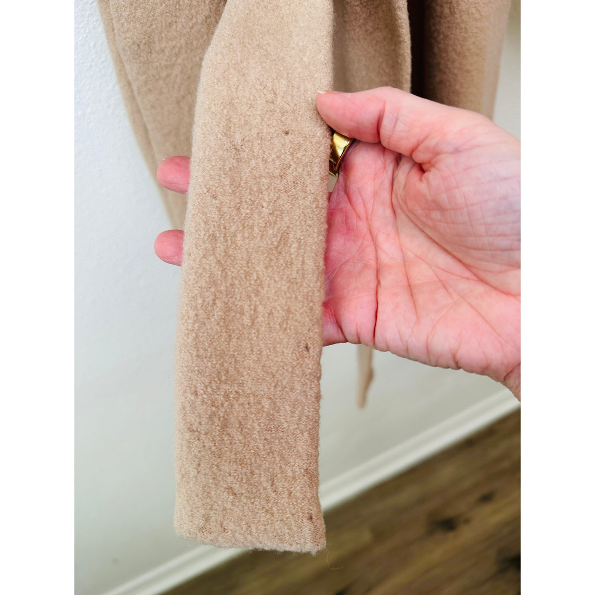 Wilfred Acre Robe Coat Chasm Tan Hooded Tie Belt XXS