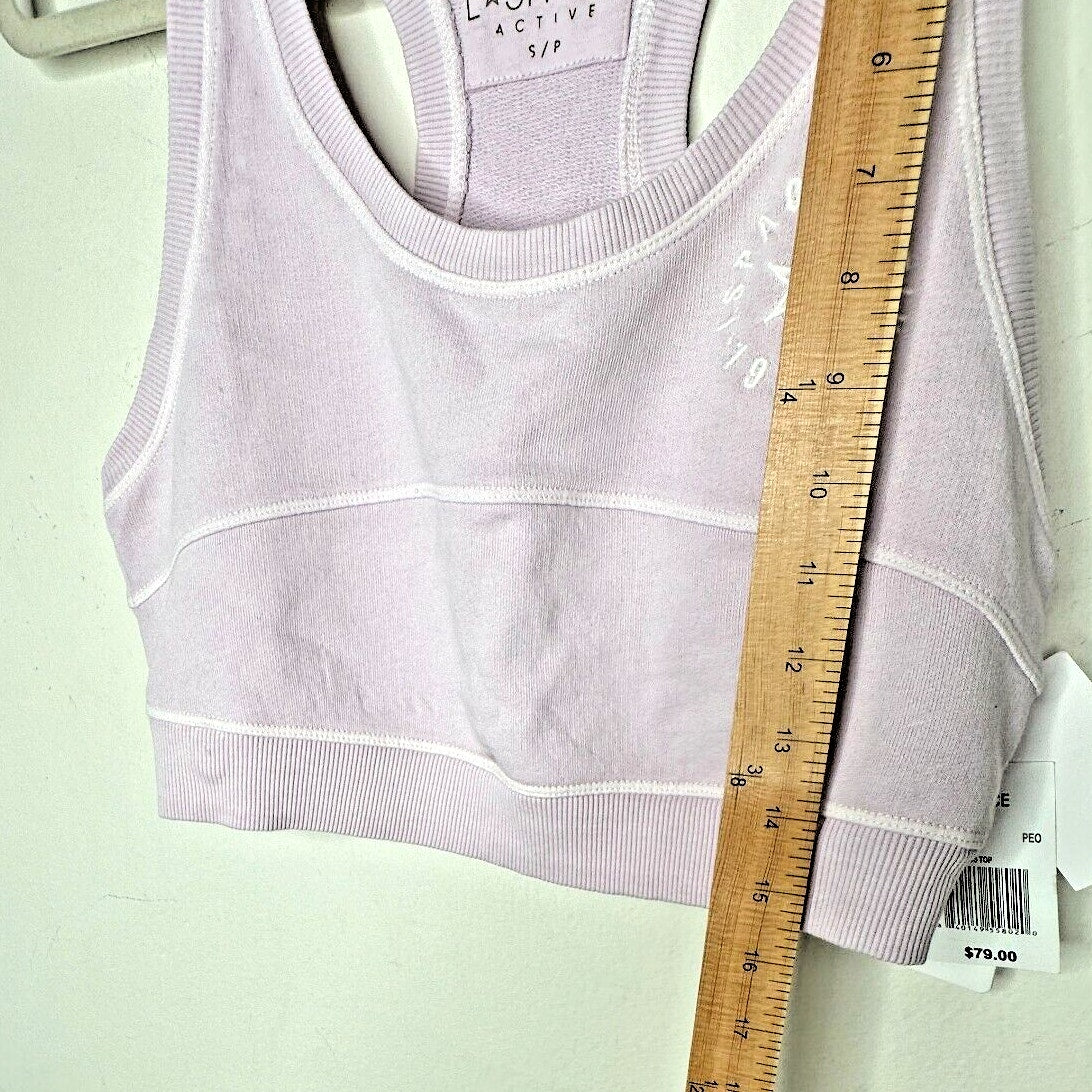 NWT L*Space Out Of Bounds Peony Lilac Crop Scoop Neck Racerback Sports Bra S