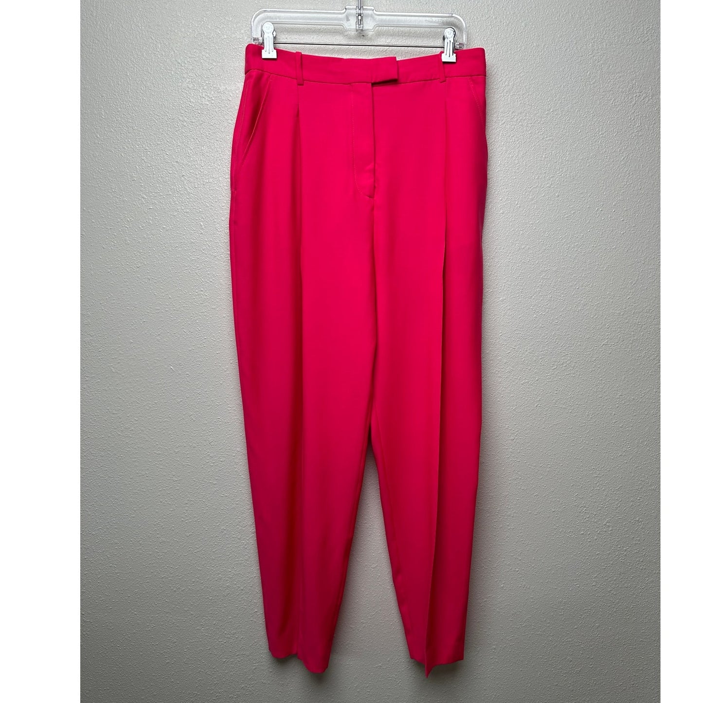 Alexander McQueen Coral Pink Pleated Trousers Women size 10
