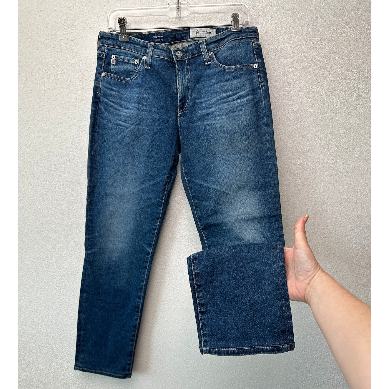 AG Prima Jeans Medium Light Wash Womens US 30R Cigarette