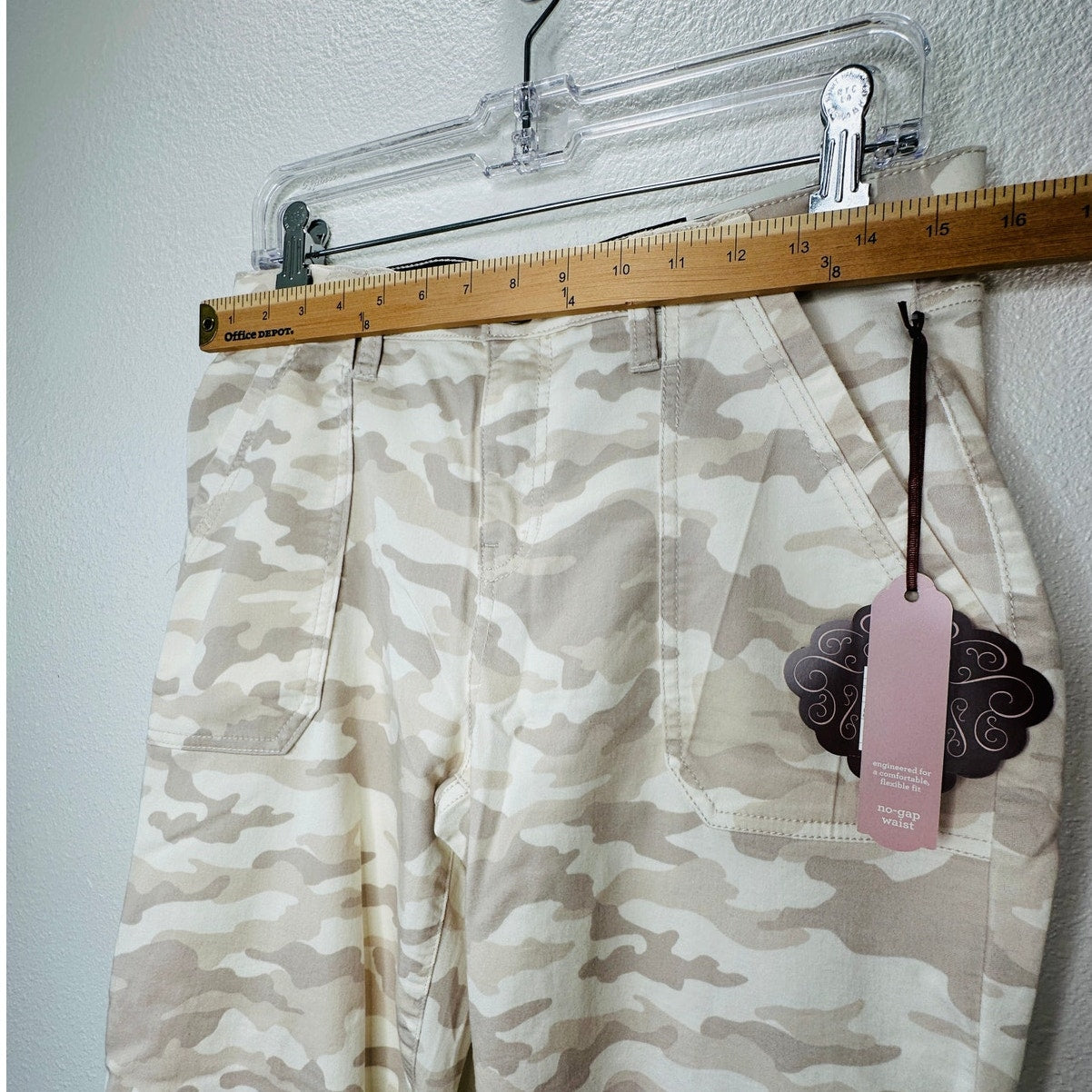 NWT Knox Rose Tan Army Camo Print Skinny Mid Rise Ankle Jean 10